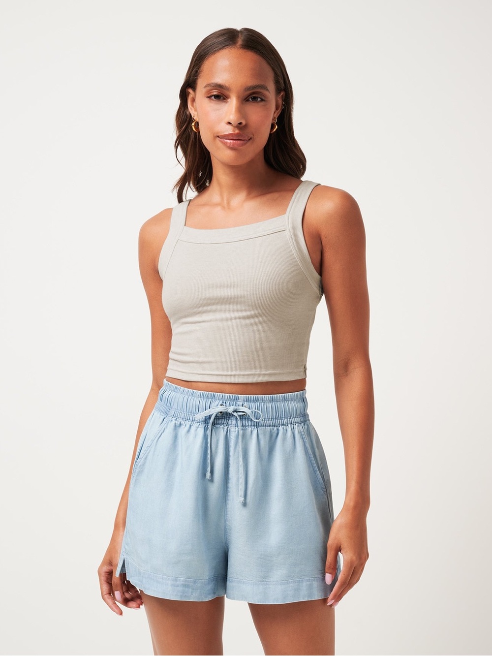 Travis Mathew Cloud Rib Pinot Tank Heather Oatmeal